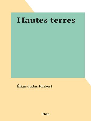 cover image of Hautes terres